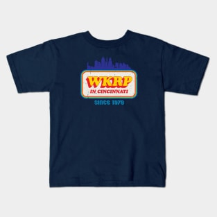 WKRP in Cincinnati skyline logo Kids T-Shirt